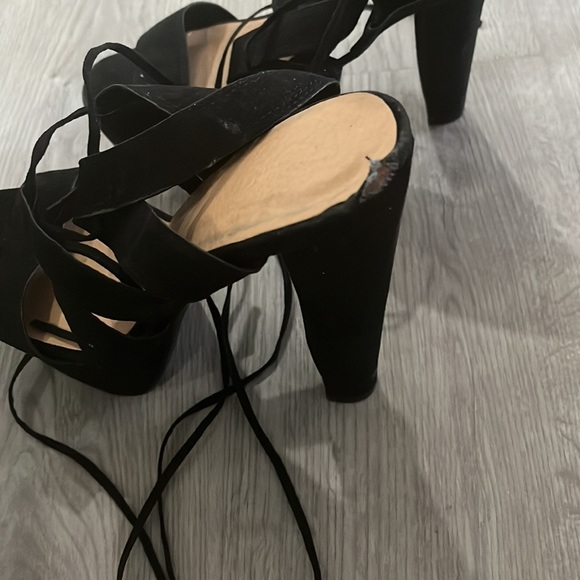 Lace up heels… never worn but scuff from storage and moving - Picture 2 of 2